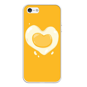 Чехол для iPhone 5/5S матовый с принтом Яичница Сердечко в Новосибирске, Силикон | Область печати: задняя сторона чехла, без боковых панелей | eggs | food | heart | love | white | yellow | белок | всмятку | еда | желток | любовь | сердечко | сердце | яичница | яйца