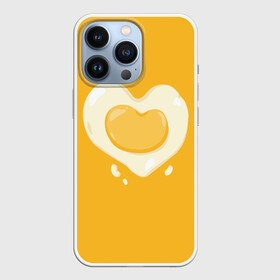 Чехол для iPhone 13 Pro с принтом Яичница Сердечко в Новосибирске,  |  | eggs | food | heart | love | white | yellow | белок | всмятку | еда | желток | любовь | сердечко | сердце | яичница | яйца