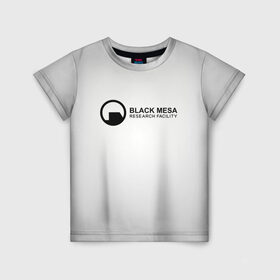Детская футболка 3D с принтом Black Mesa в Новосибирске, 100% гипоаллергенный полиэфир | прямой крой, круглый вырез горловины, длина до линии бедер, чуть спущенное плечо, ткань немного тянется | black mesa | half life | халф лайф | черная меса