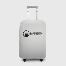 Чехол для чемодана 3D с принтом Black Mesa в Новосибирске, 86% полиэфир, 14% спандекс | двустороннее нанесение принта, прорези для ручек и колес | black mesa | half life | халф лайф | черная меса