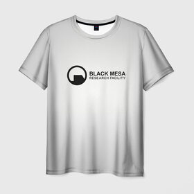 Мужская футболка 3D с принтом Black Mesa в Новосибирске, 100% полиэфир | прямой крой, круглый вырез горловины, длина до линии бедер | black mesa | half life | халф лайф | черная меса