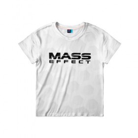 Детская футболка 3D с принтом Mass Effect в Новосибирске, 100% гипоаллергенный полиэфир | прямой крой, круглый вырез горловины, длина до линии бедер, чуть спущенное плечо, ткань немного тянется | effect | game | games | rpg | shepard | игра | игры | масс | рпг | шепард | эффект