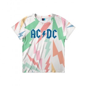 Детская футболка 3D с принтом AC/DC в Новосибирске, 100% гипоаллергенный полиэфир | прямой крой, круглый вырез горловины, длина до линии бедер, чуть спущенное плечо, ткань немного тянется | acdc | альтернатива | группа | диси | метал | музыка | музыканты | рок | эйси | эйсидиси
