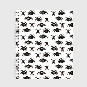 Тетрадь с принтом Dont Starve в Новосибирске, 100% бумага | 48 листов, плотность листов — 60 г/м2, плотность картонной обложки — 250 г/м2. Листы скреплены сбоку удобной пружинной спиралью. Уголки страниц и обложки скругленные. Цвет линий — светло-серый
 | game | spider | паттерн | паук