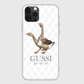 Чехол для iPhone 12 Pro с принтом Гуси  в Новосибирске, силикон | область печати: задняя сторона чехла, без боковых панелей | anti | bird | geese | go | gussi | home | snake | анти | брэнд | верховный | высший | гуси | гуччи | домашняя | знак | идут | картинка | крутой | логотип | лучший | мода | молодёжная | популярная | прикол | птица | рисунок