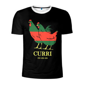 Мужская футболка 3D спортивная с принтом Куры в Новосибирске, 100% полиэстер с улучшенными характеристиками | приталенный силуэт, круглая горловина, широкие плечи, сужается к линии бедра | c | curri | анти | белый | брэнд | верховный | высший | гуччи | домашняя | зелёный | знак | картинка | красный | крутой | курица | куры | логотип | лучший | мода | молодёжная | петух | популярная | прикол