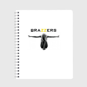 Тетрадь с принтом BRAZZERS в Новосибирске, 100% бумага | 48 листов, плотность листов — 60 г/м2, плотность картонной обложки — 250 г/м2. Листы скреплены сбоку удобной пружинной спиралью. Уголки страниц и обложки скругленные. Цвет линий — светло-серый
 | brazzers | верховный | графика | девушка | девушки | дом | изображение | картинка | красивая | круто | лучший | любовь | мода | молодёжная | рисунок | силуэт | современная | стиль | студия | творчество