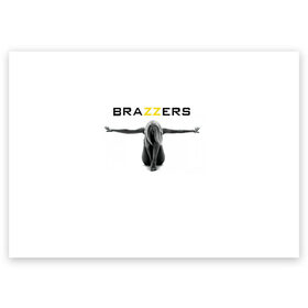 Поздравительная открытка с принтом BRAZZERS в Новосибирске, 100% бумага | плотность бумаги 280 г/м2, матовая, на обратной стороне линовка и место для марки
 | brazzers | верховный | графика | девушка | девушки | дом | изображение | картинка | красивая | круто | лучший | любовь | мода | молодёжная | рисунок | силуэт | современная | стиль | студия | творчество