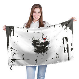 Флаг 3D с принтом Kaneki Ken (Tokyo Ghoul) #1 в Новосибирске, 100% полиэстер | плотность ткани — 95 г/м2, размер — 67 х 109 см. Принт наносится с одной стороны | anime | kaneki ken | tokyo ghoul | аниме | канеки кен | токийский гуль