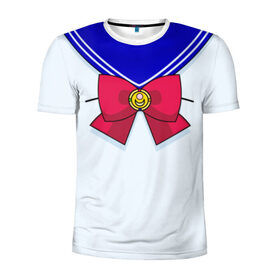 Мужская футболка 3D спортивная с принтом Матроска в Новосибирске, 100% полиэстер с улучшенными характеристиками | приталенный силуэт, круглая горловина, широкие плечи, сужается к линии бедра | sailor moon | костюм | луна | сейлор мун | сейлормун