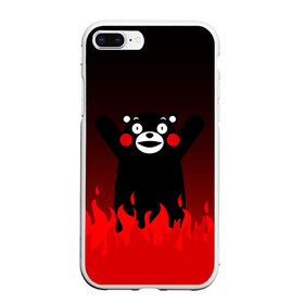 Чехол для iPhone 7Plus/8 Plus матовый с принтом KUMAMON ВО СЛАВУ САТАНЕ в Новосибирске, Силикон | Область печати: задняя сторона чехла, без боковых панелей | japanese | kumamon | kumamoto | аниме | игрушка | кумамон | кумамото сапурайдзу | персонаж | талисман | япония