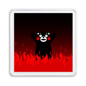 Магнит 55*55 с принтом KUMAMON в Новосибирске, Пластик | Размер: 65*65 мм; Размер печати: 55*55 мм | Тематика изображения на принте: japanese | kumamon | kumamoto | аниме | игрушка | кумамон | кумамото сапурайдзу | персонаж | талисман | япония