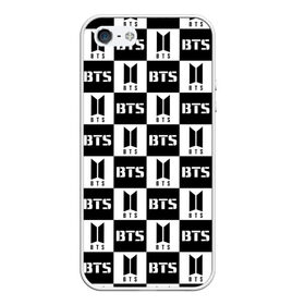 Чехол для iPhone 5/5S матовый с принтом BTS PATTERN в Новосибирске, Силикон | Область печати: задняя сторона чехла, без боковых панелей | bts | bts army | j hope | jimin | jin | jungkook | k pop | pattern | rap monster | rapmon | suga | v | бтс | корея