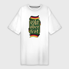 Платье-футболка хлопок с принтом Октоберфест в Новосибирске,  |  | beer | octoberfest | германия | немецкий праздник | октоберфест | праздник