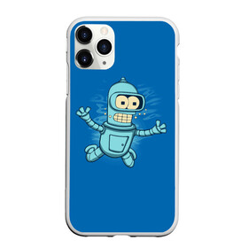 Чехол для iPhone 11 Pro матовый с принтом Bender Nevermind в Новосибирске, Силикон |  | bender | futurama | mult | nevermind | nirvana | simpsons | zoidberg | бендер | зойдберг | мульт | мультик | мультфильм | симпсоны | футурама