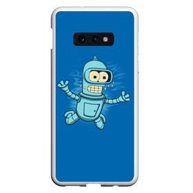 Чехол для Samsung S10E с принтом Bender Nevermind в Новосибирске, Силикон | Область печати: задняя сторона чехла, без боковых панелей | bender | futurama | mult | nevermind | nirvana | simpsons | zoidberg | бендер | зойдберг | мульт | мультик | мультфильм | симпсоны | футурама