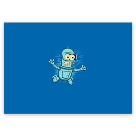 Поздравительная открытка с принтом Bender Nevermind в Новосибирске, 100% бумага | плотность бумаги 280 г/м2, матовая, на обратной стороне линовка и место для марки
 | bender | futurama | mult | nevermind | nirvana | simpsons | zoidberg | бендер | зойдберг | мульт | мультик | мультфильм | симпсоны | футурама