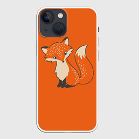 Чехол для iPhone 13 mini с принтом Лисичка в Новосибирске,  |  | fox | foxes | ginger | orange | tail | лапки | лис | лиса | лисичка | лисички | лисы | оранжевый | рыжая | рыжий | хвост