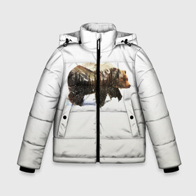 Зимняя куртка для мальчиков 3D с принтом Лесной Медведь в Новосибирске, ткань верха — 100% полиэстер; подклад — 100% полиэстер, утеплитель — 100% полиэстер | длина ниже бедра, удлиненная спинка, воротник стойка и отстегивающийся капюшон. Есть боковые карманы с листочкой на кнопках, утяжки по низу изделия и внутренний карман на молнии. 

Предусмотрены светоотражающий принт на спинке, радужный светоотражающий элемент на пуллере молнии и на резинке для утяжки | bear | bears | forest | snow | tree | trees | winter | гора | горы | деревья | зима | лес | лесной | медведи | медведь | мишка | мишки | снег