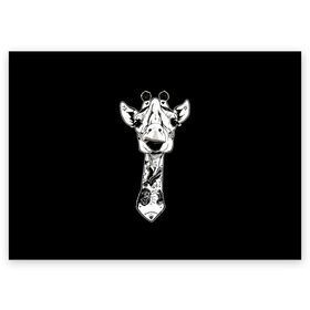 Поздравительная открытка с принтом Крутой Жираф в Новосибирске, 100% бумага | плотность бумаги 280 г/м2, матовая, на обратной стороне линовка и место для марки
 | animal | cool | desert | giraffe | long | pattern | skin | tall | tattoo | высокий | длинная | животное | животные | жираф | жирафы | крутой | пустыня | тату | татуировки | узор | шея