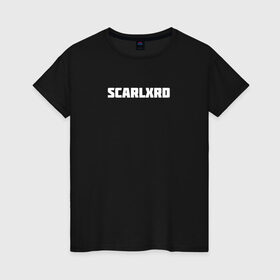 Женская футболка хлопок с принтом Scarlxrd (8) в Новосибирске, 100% хлопок | прямой крой, круглый вырез горловины, длина до линии бедер, слегка спущенное плечо | 