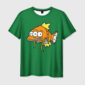 Мужская футболка 3D с принтом Радиоактивная Рыбка в Новосибирске, 100% полиэфир | прямой крой, круглый вырез горловины, длина до линии бедер | fish | fishes | lake | ocean | river | sea | simpson | simpsons | water | вода | море | озеро | океан | раба | река | рыбка | рыбки | рыбы | симпсон | симпсоны
