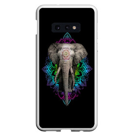 Чехол для Samsung S10E с принтом Индийский Слон в Новосибирске, Силикон | Область печати: задняя сторона чехла, без боковых панелей | africa | elephant | elephants | india | ornament | pattern | skin | tusks | африка | бивни | индия | кожа | орнамент | слон | слоненок | слоник | слоники | слоны | слонята | узор | хобот