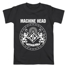 Мужская футболка хлопок с принтом Machine Head 4 в Новосибирске, 100% хлопок | прямой крой, круглый вырез горловины, длина до линии бедер, слегка спущенное плечо. | Тематика изображения на принте: machine head | машин хед