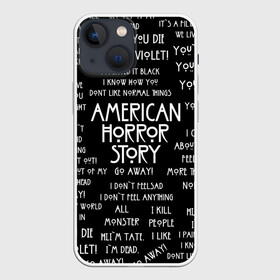 Чехол для iPhone 13 mini с принтом AHS | AMERICAN HORROR STORY в Новосибирске,  |  | ahs | american horror story | normal people scare me | американская история ужасов | нормальные люди пугают меня | сериал