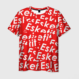 Мужская футболка 3D с принтом ESKETIT в Новосибирске, 100% полиэфир | прямой крой, круглый вырез горловины, длина до линии бедер | esketit | gucci gang | lil pump | pattern | гуччи ганг | лил памп