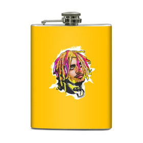 Фляга с принтом Lil Pump в Новосибирске, металлический корпус | емкость 0,22 л, размер 125 х 94 мм. Виниловая наклейка запечатывается полностью | Тематика изображения на принте: drumtick | elementary | esketit | esskeetit | gang | garcia | gazzy | gucci | guccigang | jetski | pump | rap | trap | usa | газзи | гарсия | лил | памп | рэп | сша | трап | эщкере