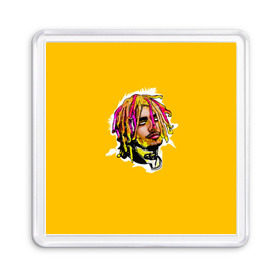 Магнит 55*55 с принтом Lil Pump в Новосибирске, Пластик | Размер: 65*65 мм; Размер печати: 55*55 мм | drumtick | elementary | esketit | esskeetit | gang | garcia | gazzy | gucci | guccigang | jetski | pump | rap | trap | usa | газзи | гарсия | лил | памп | рэп | сша | трап | эщкере