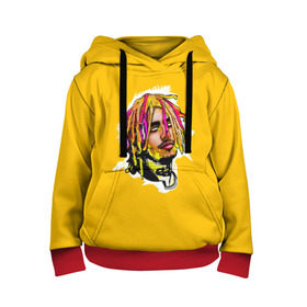 Детская толстовка 3D с принтом Lil Pump в Новосибирске, 100% полиэстер | двухслойный капюшон со шнурком для регулировки, мягкие манжеты на рукавах и по низу толстовки, спереди карман-кенгуру с мягким внутренним слоем | drumtick | elementary | esketit | esskeetit | gang | garcia | gazzy | gucci | guccigang | jetski | pump | rap | trap | usa | газзи | гарсия | лил | памп | рэп | сша | трап | эщкере