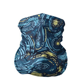 Бандана-труба 3D с принтом Ван Гог. Звездная Ночь в Новосибирске, 100% полиэстер, ткань с особыми свойствами — Activecool | плотность 150‒180 г/м2; хорошо тянется, но сохраняет форму | вангог | живопись | искусство | картина | краска | синий | художник