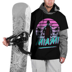 Накидка на куртку 3D с принтом Майами в Новосибирске, 100% полиэстер |  | Тематика изображения на принте: beach | hot | miami | sun | usa | город | города | жара | лето | майами | море | ночь | отпуск | пальма | пальмы | пляж | солнце | сша
