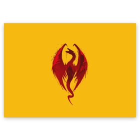 Поздравительная открытка с принтом Красный Дракон в Новосибирске, 100% бумага | плотность бумаги 280 г/м2, матовая, на обратной стороне линовка и место для марки
 | age | dragon | dragons | knight | knights | middle | red | viking | vikings | век | века | викинг | викинги | дракон | дракона | драконы | как | красный | приручить | рыцари | рыцарь | средние | средний