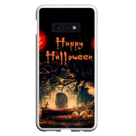 Чехол для Samsung S10E с принтом Halloween в Новосибирске, Силикон | Область печати: задняя сторона чехла, без боковых панелей | Тематика изображения на принте: аниме | ведьма | девушка | зомби | ирландия | кладбище | колдун | кости | кошки | летучие | луна | мертвец | мёртвые | монстры | мыши | ночь | оборотни | пауки | паутина | подарок | праздник | свет | свечи