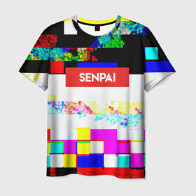 Мужская футболка 3D с принтом SENPAI в Новосибирске, 100% полиэфир | прямой крой, круглый вырез горловины, длина до линии бедер | alien | anime | axegao | fight | game | manga | martial artist | senpai | аниме | арт | персонажи | япония