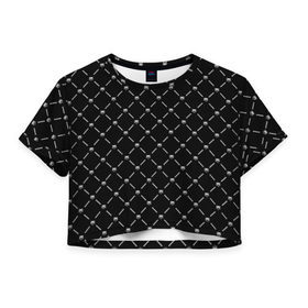 Женская футболка Cropp-top с принтом СВИТЕР ВЕДЬМАК в Новосибирске, 100% полиэстер | круглая горловина, длина футболки до линии талии, рукава с отворотами | 