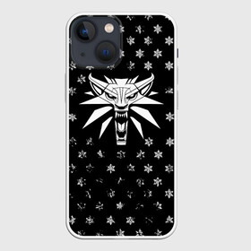 Чехол для iPhone 13 mini с принтом ВЕДЬМАК НОВОГОДНИЙ в Новосибирске,  |  | christmas | hunter | snow | the witcher | wild hunt | winter | winter is coming | ведьмак | геральт | дикая охота | зима близко | монстры | новогодний | новый год | охотник | снег | трисс | цири