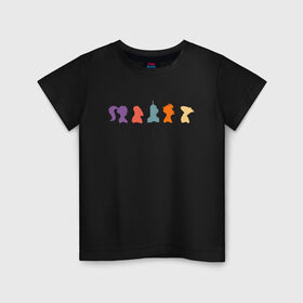 Детская футболка хлопок с принтом Futurama characters в Новосибирске, 100% хлопок | круглый вырез горловины, полуприлегающий силуэт, длина до линии бедер | bender | fry | futurama | planet express | бендер | гипножаба | зойдберг | лила | фрай | футурама