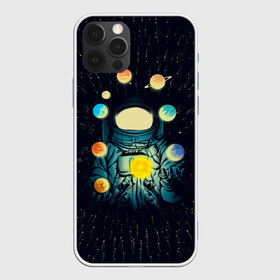 Чехол для iPhone 12 Pro Max с принтом Космический жонглер в Новосибирске, Силикон |  | Тематика изображения на принте: астронавт | венера | вселенная | галактика | звезда | земля | космонавт | космос | марс | меркурий | планеты | сатурн | свет | скафандр | солнце | стекло | тени | уран | юпитер
