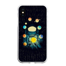 Чехол для iPhone XS Max матовый с принтом Космический жонглер в Новосибирске, Силикон | Область печати: задняя сторона чехла, без боковых панелей | астронавт | венера | вселенная | галактика | звезда | земля | космонавт | космос | марс | меркурий | планеты | сатурн | свет | скафандр | солнце | стекло | тени | уран | юпитер