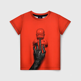Детская футболка 3D с принтом American Horror Story в Новосибирске, 100% гипоаллергенный полиэфир | прямой крой, круглый вырез горловины, длина до линии бедер, чуть спущенное плечо, ткань немного тянется | ahs | american horror story | американская история ужасов | младенец | ребенок