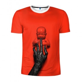 Мужская футболка 3D спортивная с принтом American Horror Story в Новосибирске, 100% полиэстер с улучшенными характеристиками | приталенный силуэт, круглая горловина, широкие плечи, сужается к линии бедра | ahs | american horror story | американская история ужасов | младенец | ребенок