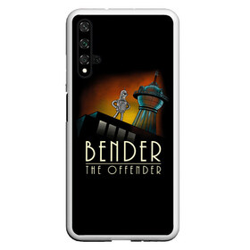 Чехол для Honor 20 с принтом Bender The Offender в Новосибирске, Силикон | Область печати: задняя сторона чехла, без боковых панелей | Тематика изображения на принте: all | bender | doctor | futurama | humans | kill | mult | robot | simpsons | space | trust | zoidberg | бендер | зойдберг | космос | мульт | мультик | мультфильм | робот | симпсоны | футурама