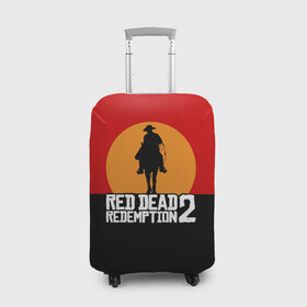 Чехол для чемодана 3D с принтом Red Dead Redemption 2 в Новосибирске, 86% полиэфир, 14% спандекс | двустороннее нанесение принта, прорези для ручек и колес | game | rdr2 | red dead redemption 2 | rockstar studios | игры