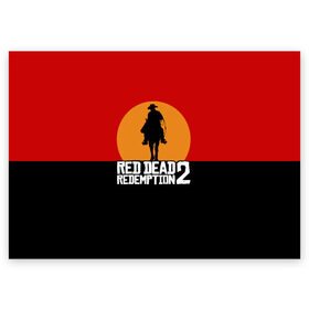Поздравительная открытка с принтом Red Dead Redemption 2 в Новосибирске, 100% бумага | плотность бумаги 280 г/м2, матовая, на обратной стороне линовка и место для марки
 | Тематика изображения на принте: game | rdr2 | red dead redemption 2 | rockstar studios | игры