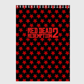 Скетчбук с принтом Red Dead Redemption 2 в Новосибирске, 100% бумага
 | 48 листов, плотность листов — 100 г/м2, плотность картонной обложки — 250 г/м2. Листы скреплены сверху удобной пружинной спиралью | game | rdr2 | red dead redemption 2 | rockstar studios | игры