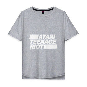 Мужская футболка хлопок Oversize с принтом Atari Teenage Riot (White) в Новосибирске, 100% хлопок | свободный крой, круглый ворот, “спинка” длиннее передней части | Тематика изображения на принте: atari | atr | digital | hardcore | music | punk | rave | riot | rock | teenage | музыка | панк | рок